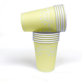 Lemon Lovely Lace  - paper cups
